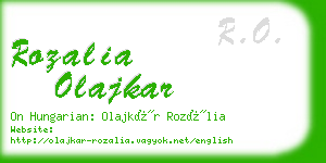 rozalia olajkar business card